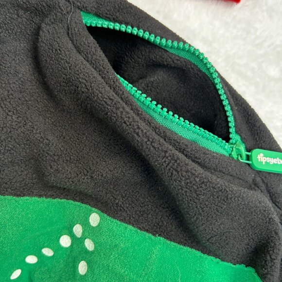 Tipsy Elves Women's Cozy Christmas Tree Toss Game Hooded Jumpsuit Large Green - Picture 10 of 10